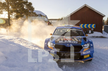 2023-02-11 - 30 Lauri JOONA (FIN), Tuukka SHEMEIKKA (FIN), SKODA FABIA Evo, RC2, Rally2, action during the Rally Sweden 2023, 2nd round of the 2023 WRC World Rally Car Championship, from February 9 to 12, 2023 at Umea, Vasterbotten County, Sweden - AUTO - WRC - RALLY SWEDEN 2023 - RALLY - MOTORS