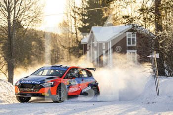 2023-02-11 - 23 Teemu SUNINEN (FIN), Mikko MARKKULA (FIN), HYUNDAI MOTORSPORT N, HYUNDAI i20 N, RC2, Rally2, action during the Rally Sweden 2023, 2nd round of the 2023 WRC World Rally Car Championship, from February 9 to 12, 2023 at Umea, Vasterbotten County, Sweden - AUTO - WRC - RALLY SWEDEN 2023 - RALLY - MOTORS