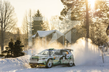 2023-02-11 - 22 Emil LINDHOLM (FIN), Reeta HAMALAINEN (FIN), TOKSPORT WRT, SKODA FABIA RS, RC2, Rally2, action during the Rally Sweden 2023, 2nd round of the 2023 WRC World Rally Car Championship, from February 9 to 12, 2023 at Umea, Vasterbotten County, Sweden - AUTO - WRC - RALLY SWEDEN 2023 - RALLY - MOTORS