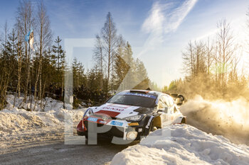 2023-02-11 - 18 Takamoto KATSUTA (JPN), Aaron JOHNSTON (IRL), TOYOTA GAZOO RACING WRT, TOYOTA GR Yaris Rally1 Hybrid, WRC, action during the Rally Sweden 2023, 2nd round of the 2023 WRC World Rally Car Championship, from February 9 to 12, 2023 at Umea, Vasterbotten County, Sweden - AUTO - WRC - RALLY SWEDEN 2023 - RALLY - MOTORS