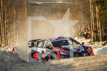 2023-02-11 - 04 Esapekka LAPPI (FIN), Janne FERM (FIN), HYUNDAI SHELL MOBIS WORLD RALLY TEAM, HYUNDAI i20 N Rally1 Hybrid, WRC, action during the Rally Sweden 2023, 2nd round of the 2023 WRC World Rally Car Championship, from February 9 to 12, 2023 at Umea, Vasterbotten County, Sweden - AUTO - WRC - RALLY SWEDEN 2023 - RALLY - MOTORS