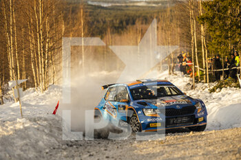 2023-02-11 - 30 Lauri JOONA (FIN), Tuukka SHEMEIKKA (FIN), SKODA FABIA Evo, RC2, Rally2, action during the Rally Sweden 2023, 2nd round of the 2023 WRC World Rally Car Championship, from February 9 to 12, 2023 at Umea, Vasterbotten County, Sweden - AUTO - WRC - RALLY SWEDEN 2023 - RALLY - MOTORS