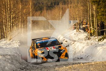 2023-02-11 - 25 Georg LINNAMAE (EST), James MORGAN (GBR), HYUNDAI i20 N, RC2, Rally2, action during the Rally Sweden 2023, 2nd round of the 2023 WRC World Rally Car Championship, from February 9 to 12, 2023 at Umea, Vasterbotten County, Sweden - AUTO - WRC - RALLY SWEDEN 2023 - RALLY - MOTORS