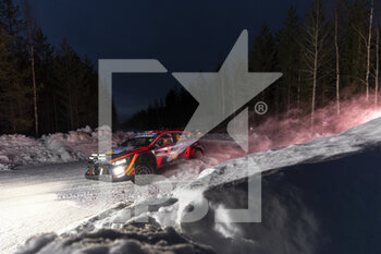 2023-02-12 - 04 Esapekka LAPPI (FIN), Janne FERM (FIN), HYUNDAI SHELL MOBIS WORLD RALLY TEAM, HYUNDAI i20 N Rally1 Hybrid, WRC, action during the Rally Sweden 2023, 2nd round of the 2023 WRC World Rally Car Championship, from February 9 to 12, 2023 at Umea, Vasterbotten County, Sweden - AUTO - WRC - RALLY SWEDEN 2023 - RALLY - MOTORS