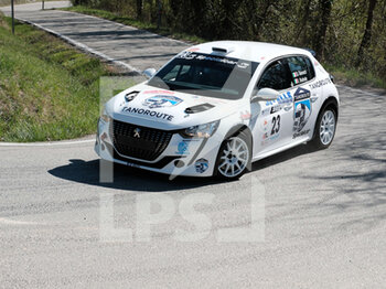 2023-03-25 - Tanozzi Dawid ITA Bubola Irene ITA RC4N Rally4 Peugeot 208 Specialcar Panta Motorsport during the shakedown of Rally Team 971-2023 in Pavarolo - TO, on March 25, 2023 - 49° RALLY TEAM 971 (DAY1) - RALLY - MOTORS