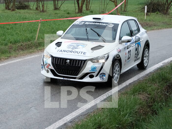 2023-03-26 - Tanozzi Dawid ITA Bubola Irene ITA RC4N Rally4 Peugeot 208 Specialcar Panta Motorsport during the special stage of Rally Team 971-2023 in Albugnano - AT, on March 26, 2023 - 49° RALLY TEAM 971 (DAY2) - RALLY - MOTORS