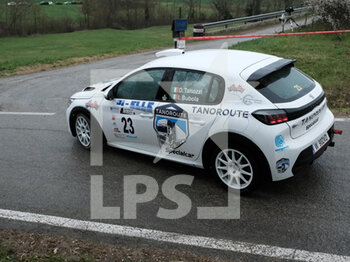 2023-03-26 - Tanozzi Dawid ITA Bubola Irene ITA RC4N Rally4 Peugeot 208 Specialcar Panta Motorsport during the special stage of Rally Team 971-2023 in Albugnano - AT, on March 26, 2023 - 49° RALLY TEAM 971 (DAY2) - RALLY - MOTORS