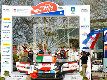 2023-04-23 - Zagreb,Celebrating the final Podium - FIA WORLD RALLY CHAMPIONSHIP WRC CROATIA RALLY 2023 - RALLY - MOTORS