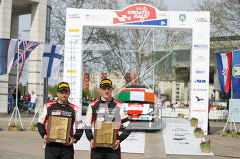 2023-04-23 - Zagreb,Celebrating the final Podium,EVANS ,Scott MARTIN ,TOYOTA GAZOO RACING ,TOYOTA GR Yaris Rally1 HYBRID - FIA WORLD RALLY CHAMPIONSHIP WRC CROATIA RALLY 2023 - RALLY - MOTORS
