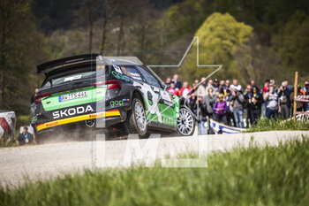 2023-04-20 - 23 Gus GREENSMITH (GBR), Jonas ANDERSSON (SWE), SKODA FABIA RS, RC2, Rally2, action during the Croatia Rally 2023, 4th round of the 2023 WRC World Rally Car Championship, from April 20 to 23, 2023 in Zagreb, Croatia - AUTO - WRC - CROATIA RALLY 2023 - RALLY - MOTORS