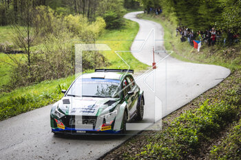 2023-04-20 - 38 Patrick O'BRIEN (IRL), Stephen O'BRIEN (IRL), HYUNDAI i20 N, RC2, Rally2, action during the Croatia Rally 2023, 4th round of the 2023 WRC World Rally Car Championship, from April 20 to 23, 2023 in Zagreb, Croatia - AUTO - WRC - CROATIA RALLY 2023 - RALLY - MOTORS