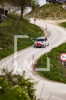 2023-04-21 - 45 Diego DOMINGUEZ (PRY), Rogelio PEÑATE (ESP), FORD Fiesta Rally3, RC3, Rally3, action during the Croatia Rally 2023, 4th round of the 2023 WRC World Rally Car Championship, from April 20 to 23, 2023 in Zagreb, Croatia - AUTO - WRC - CROATIA RALLY 2023 - RALLY - MOTORS