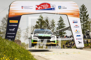 2023-04-21 - 26 Sami PAJARI (FIN), Enni MÄLKÖNEN (FIN), TOKSPORT WRT, SKODA Fabia RS, RC2, Rally2, action during the Croatia Rally 2023, 4th round of the 2023 WRC World Rally Car Championship, from April 20 to 23, 2023 in Zagreb, Croatia - AUTO - WRC - CROATIA RALLY 2023 - RALLY - MOTORS