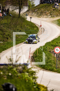 2023-04-21 - 20 Oliver SOLBERG (SWE), Elliott EDMONDSON (GBR), SKODA FABIA RS, RC2, Rally2, action during the Croatia Rally 2023, 4th round of the 2023 WRC World Rally Car Championship, from April 20 to 23, 2023 in Zagreb, Croatia - AUTO - WRC - CROATIA RALLY 2023 - RALLY - MOTORS