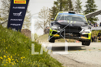 2023-04-21 - 20 Oliver SOLBERG (SWE), Elliott EDMONDSON (GBR), SKODA FABIA RS, RC2, Rally2, action during the Croatia Rally 2023, 4th round of the 2023 WRC World Rally Car Championship, from April 20 to 23, 2023 in Zagreb, Croatia - AUTO - WRC - CROATIA RALLY 2023 - RALLY - MOTORS
