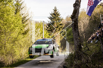 2023-04-22 - 23 Gus GREENSMITH (GBR), Jonas ANDERSSON (SWE), SKODA FABIA RS, RC2, Rally2, action during the Croatia Rally 2023, 4th round of the 2023 WRC World Rally Car Championship, from April 20 to 23, 2023 in Zagreb, Croatia - AUTO - WRC - CROATIA RALLY 2023 - RALLY - MOTORS