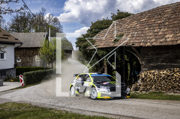 2023-04-22 - 20 Oliver SOLBERG (SWE), Elliott EDMONDSON (GBR), SKODA FABIA RS, RC2, Rally2, action during the Croatia Rally 2023, 4th round of the 2023 WRC World Rally Car Championship, from April 20 to 23, 2023 in Zagreb, Croatia - AUTO - WRC - CROATIA RALLY 2023 - RALLY - MOTORS