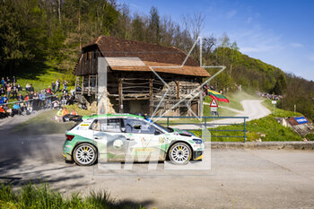 2023-04-23 - 22 Emil LINDHOLM (FIN), Reeta HAMALAINEN (FIN), TOKSPORT WRT, SKODA FABIA RS, RC2, Rally2, action during the Croatia Rally 2023, 4th round of the 2023 WRC World Rally Car Championship, from April 20 to 23, 2023 in Zagreb, Croatia - AUTO - WRC - CROATIA RALLY 2023 - RALLY - MOTORS