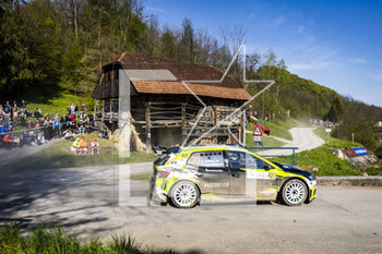 2023-04-23 - 20 Oliver SOLBERG (SWE), Elliott EDMONDSON (GBR), SKODA FABIA RS, RC2, Rally2, action during the Croatia Rally 2023, 4th round of the 2023 WRC World Rally Car Championship, from April 20 to 23, 2023 in Zagreb, Croatia - AUTO - WRC - CROATIA RALLY 2023 - RALLY - MOTORS