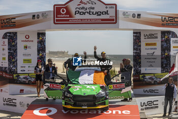 2023-05-14 - GREENSMITH Gus (GBR), Skoda Fabia RS, portrait, ANDERSSON Jonas (SWE), Skoda Fabia RS, portrait, podium, portrait during the Rally de Portugal 2023, 5th round of the 2023 WRC World Rally Car Championship, from May 11 to 14, 2023 in Matosinhos, Portugal - AUTO - WRC - RALLY DE PORTUGAL 2023 - RALLY - MOTORS