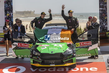 2023-05-14 - podium, portrait, GREENSMITH Gus (GBR), Skoda Fabia RS, portrait, ANDERSSON Jonas (SWE), Skoda Fabia RS, portrait during the Rally de Portugal 2023, 5th round of the 2023 WRC World Rally Car Championship, from May 11 to 14, 2023 in Matosinhos, Portugal - AUTO - WRC - RALLY DE PORTUGAL 2023 - RALLY - MOTORS