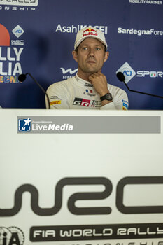 2023-06-01 - OGIER Sébastien (FRA), TOYOTA GR Yaris Rally1 Hybrid, portrait conference de presse, press conference during the Rally Italia Sardegna 2023, 6th round of the 2023 WRC World Rally Car Championship, from June 1 to 4, 2023 in Olbia, Italy - AUTO - WRC - RALLY ITALIA SARDEGNA 2023 - RALLY - MOTORS