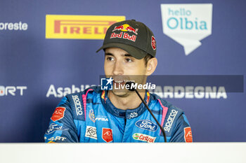 2023-06-01 - LOUBET Pierre-Louis (FRA), FORD Puma Rally1 Hybrid, portrait conference de presse, press conference during the Rally Italia Sardegna 2023, 6th round of the 2023 WRC World Rally Car Championship, from June 1 to 4, 2023 in Olbia, Italy - AUTO - WRC - RALLY ITALIA SARDEGNA 2023 - RALLY - MOTORS