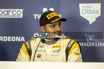 2023-06-01 - ANWAR Hamza (KEN), FORD Fiesta Rally3, RC3, Rally3, portrait conference de presse, press conference during the Rally Italia Sardegna 2023, 6th round of the 2023 WRC World Rally Car Championship, from June 1 to 4, 2023 in Olbia, Italy - AUTO - WRC - RALLY ITALIA SARDEGNA 2023 - RALLY - MOTORS