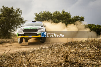 2023-06-01 - 32 Sami PAJARI (FIN), Enni MÄLKÖNEN (FIN), TOKSPORT WRT, SKODA Fabia RS, RC2, Rally2, action during the Rally Italia Sardegna 2023, 6th round of the 2023 WRC World Rally Car Championship, from June 1 to 4, 2023 in Olbia, Italy - AUTO - WRC - RALLY ITALIA SARDEGNA 2023 - RALLY - MOTORS