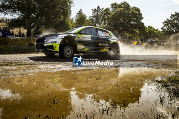 2023-06-03 - 22 Oliver SOLBERG (SWE), Elliott EDMONDSON (GBR), SKODA FABIA RS, RC2, Rally2, action during the Rally Italia Sardegna 2023, 6th round of the 2023 WRC World Rally Car Championship, from June 1 to 4, 2023 in Olbia, Italy - AUTO - WRC - RALLY ITALIA SARDEGNA 2023 - RALLY - MOTORS