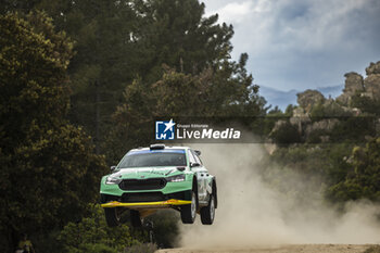 2023-06-03 - 23 Andreas MIKKELSEN (NOR), Torstein ERIKSEN (NOR), SKODA FABIA RS, RC2, Rally2, action during the Rally Italia Sardegna 2023, 6th round of the 2023 WRC World Rally Car Championship, from June 1 to 4, 2023 in Olbia, Italy - AUTO - WRC - RALLY ITALIA SARDEGNA 2023 - RALLY - MOTORS