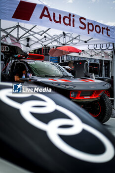 2023-07-20 - Team Audi Sport, Audi Sport RS Q E-Tron, portrait Service park, assistance, Ambiance atmosphere during the 2023 Baja Espana Aragon, 4th round of the FIA World Cup for Cross-Country Bajas, from July 20 to 23, 2023 in Teruel, Spain - AUTO - BAJA ESPANA ARAGON 2023 - RALLY - MOTORS