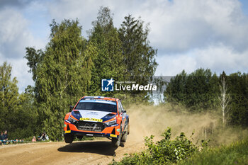 2023-07-22 - 22 Emil LINDHOLM (FIN), Reeta HAMALAINEN (FIN), HYUNDAI MOTORSPORT N, HYUNDAI i20 N, RC2, Rally2, action during the Rally Estonia 2023, 8th round of the 2023 WRC World Rally Car Championship, from July 20 to 23, 2023 in Tartu, Estonia - AUTO - WRC - RALLY ESTONIA 2023 - RALLY - MOTORS