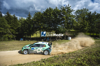 2023-07-22 - 23 Andreas MIKKELSEN (NOR), Torstein ERIKSEN (NOR), SKODA FABIA RS, RC2, Rally2, action during the Rally Estonia 2023, 8th round of the 2023 WRC World Rally Car Championship, from July 20 to 23, 2023 in Tartu, Estonia - AUTO - WRC - RALLY ESTONIA 2023 - RALLY - MOTORS