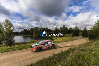 2023-07-23 - 22 Emil LINDHOLM (FIN), Reeta HAMALAINEN (FIN), HYUNDAI MOTORSPORT N, HYUNDAI i20 N, RC2, Rally2, action during the Rally Estonia 2023, 8th round of the 2023 WRC World Rally Car Championship, from July 20 to 23, 2023 in Tartu, Estonia - AUTO - WRC - RALLY ESTONIA 2023 - RALLY - MOTORS