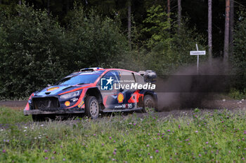 2023-08-04 - Esapekka Lappi (Fin) and Janne Ferm (Fin) Of Hyundai Shell Mobis World Rally Team, Hyundaii20 N Rally1 Hybrid,Are Facing The Second Day Of Special Stages in Jyvaskyla, Finland on August 4, 2023, During the WRC Rally Finland - FIA WORLD RALLY CHAMPIONSHIP WRC SECTO AUTOMOTIVE RALLY FINLAND 2023 - RALLY - MOTORS