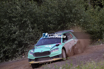 2023-08-04 - Andreas Mikkelsen and Torstein Eriksen Toksport Wrt 2 ,Skoda Fabia Rs ,Are Facing The Second Day Of Special Stages in Jyvaskyla, Finland on August 4, 2023, during the WRC Rally Finland - FIA WORLD RALLY CHAMPIONSHIP WRC SECTO AUTOMOTIVE RALLY FINLAND 2023 - RALLY - MOTORS