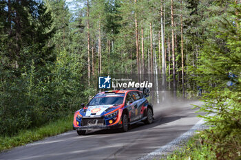2023-08-06 - The Drive Thierry Neuville (Bel) The Co-Pilot Martijn Wydaeghe (Bel) Of Team Hyundai Shell Mobis World Rally Team,Hyundai I20 N Rally1 HybridDuring Wrc Rally Finland ,Face last day of Race ,2023,06 Aug 2023 Jyvaskyla,Finland - FIA WORLD RALLY CHAMPIONSHIP WRC SECTO AUTOMOTIVE RALLY FINLAND 2023 - RALLY - MOTORS