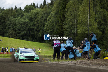 2023-08-03 - 24 Andreas MIKKELSEN (NOR), Torstein ERIKSEN (NOR), SKODA FABIA RS, RC2, Rally2, action during the Rally Finland 2023, 9th round of the 2023 WRC World Rally Car Championship, from August 3 to 6, 2023 in Jyväskylä, Finland - AUTO - WRC - RALLY FINLAND 2023 - RALLY - MOTORS