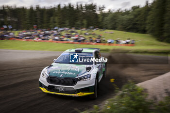 2023-08-03 - 25 Nikolay GRYAZIN (ANA), Konstantin ALEKSANDROV (ANA), TOKSPORT WRT 2, SKODA FABIA RS, RC2, Rally2, action during the Rally Finland 2023, 9th round of the 2023 WRC World Rally Car Championship, from August 3 to 6, 2023 in Jyväskylä, Finland - AUTO - WRC - RALLY FINLAND 2023 - RALLY - MOTORS