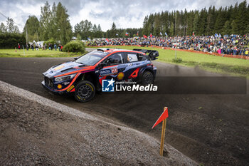 2023-08-03 - 04 Esapekka LAPPI (FIN), Janne FERM (FIN), HYUNDAI SHELL MOBIS WORLD RALLY TEAM, HYUNDAI i20 N Rally1 Hybrid, WRC, action during the Rally Finland 2023, 9th round of the 2023 WRC World Rally Car Championship, from August 3 to 6, 2023 in Jyväskylä, Finland - AUTO - WRC - RALLY FINLAND 2023 - RALLY - MOTORS