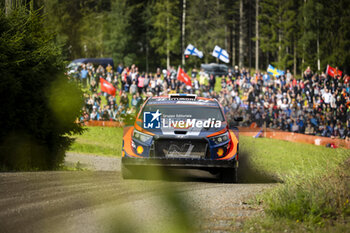 2023-08-03 - 04 Esapekka LAPPI (FIN), Janne FERM (FIN), HYUNDAI SHELL MOBIS WORLD RALLY TEAM, HYUNDAI i20 N Rally1 Hybrid, WRC, action during the Rally Finland 2023, 9th round of the 2023 WRC World Rally Car Championship, from August 3 to 6, 2023 in Jyväskylä, Finland - AUTO - WRC - RALLY FINLAND 2023 - RALLY - MOTORS
