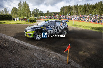 2023-08-03 - 21 Oliver SOLBERG (SWE), Elliott EDMONDSON (GBR), SKODA FABIA RS, RC2, Rally2, action during the Rally Finland 2023, 9th round of the 2023 WRC World Rally Car Championship, from August 3 to 6, 2023 in Jyväskylä, Finland - AUTO - WRC - RALLY FINLAND 2023 - RALLY - MOTORS