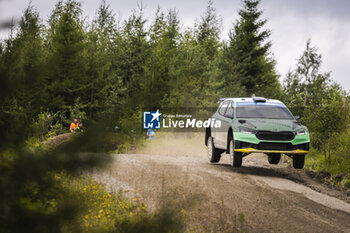 2023-08-04 - 24 Andreas MIKKELSEN (NOR), Torstein ERIKSEN (NOR), SKODA FABIA RS, RC2, Rally2, action during the Rally Finland 2023, 9th round of the 2023 WRC World Rally Car Championship, from August 3 to 6, 2023 in Jyväskylä, Finland - AUTO - WRC - RALLY FINLAND 2023 - RALLY - MOTORS