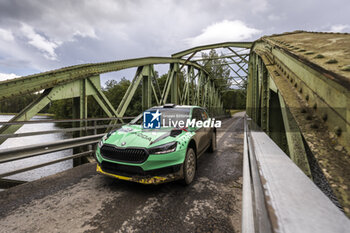 2023-08-04 - 24 Andreas MIKKELSEN (NOR), Torstein ERIKSEN (NOR), SKODA FABIA RS, RC2, Rally2, action during the Rally Finland 2023, 9th round of the 2023 WRC World Rally Car Championship, from August 3 to 6, 2023 in Jyväskylä, Finland - AUTO - WRC - RALLY FINLAND 2023 - RALLY - MOTORS