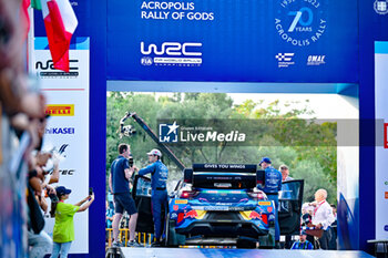 2023-09-07 - The Driver Pierre-Louis Loubet (Fra) and Nicolas Gilsoul (Bel)The Team M-Sport Ford Wrt, Ford Puma Rally1 Hybrid During Fia World Rally Championship EKO Acropolis Rally Greece In Ceremonial Start, Athens,Greece 07,Set,2023 - FIA WORLD RALLY CHAMPIONSHIP WRC EKO ACROPOLIS RALLY GREECE 2023 - RALLY - MOTORS
