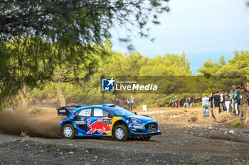 2023-09-08 - Ott Tanak of Estonia and Martin Jarveoja of Estonia are competing with their Ford Puma Rally1 Hybrid #8 during Day One of the FIA World Rally Championship EKO Acropolis Rally on September 08, 2023 in Loutraki, Greece. - FIA WORLD RALLY CHAMPIONSHIP EKO ACROPOLIS RALLY - DAY ONE - RALLY - MOTORS