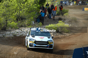 2023-09-08 - Nataniel Bruun of USA and Claudio Bustos of Argentina are competing with their Ford Fiesta Rally3 #66 during Day One of the FIA World Rally Championship EKO Acropolis Rally on September 08, 2023 in Loutraki, Greece. - FIA WORLD RALLY CHAMPIONSHIP EKO ACROPOLIS RALLY - DAY ONE - RALLY - MOTORS