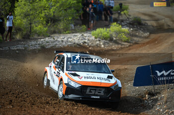 2023-09-08 - Gabriele Campagnoli of Italy and Nicola Arena of Italy are competing with their Hyundai I20 N #70 during Day One of the FIA World Rally Championship EKO Acropolis Rally on September 08, 2023 in Loutraki, Greece. - FIA WORLD RALLY CHAMPIONSHIP EKO ACROPOLIS RALLY - DAY ONE - RALLY - MOTORS
