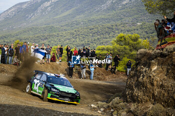 2023-09-08 - 24 Gus GREENSMITH (GBR), Jonas ANDERSSON (SWE), SKODA FABIA RS, RC2, Rally2, action during the Acropolis Rally Greece 2023, 10th round of the 2023 WRC World Rally Car Championship, from September 7 to 10, 2023 in Lamia, Greece - AUTO - WRC - ACROPOLIS RALLY GREECE 2023 - RALLY - MOTORS